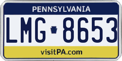 PA license plate LMG8653