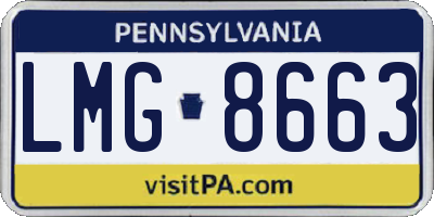 PA license plate LMG8663