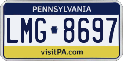 PA license plate LMG8697