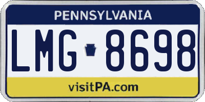 PA license plate LMG8698