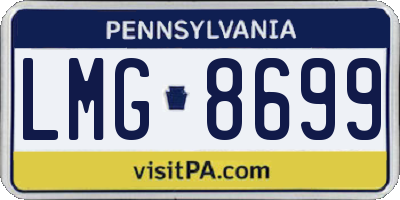 PA license plate LMG8699