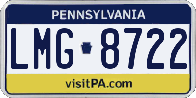 PA license plate LMG8722
