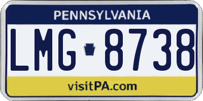 PA license plate LMG8738