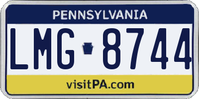 PA license plate LMG8744