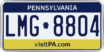 PA license plate LMG8804