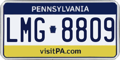 PA license plate LMG8809