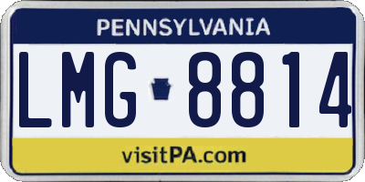 PA license plate LMG8814