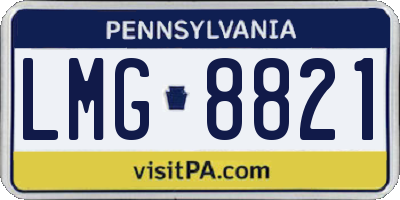 PA license plate LMG8821