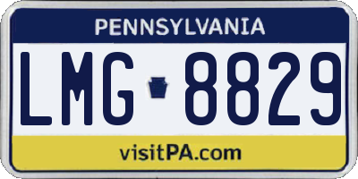 PA license plate LMG8829
