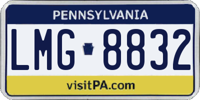 PA license plate LMG8832