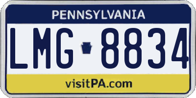 PA license plate LMG8834