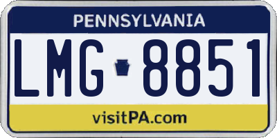 PA license plate LMG8851