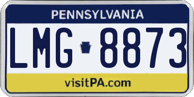 PA license plate LMG8873