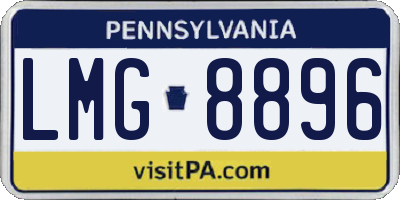 PA license plate LMG8896
