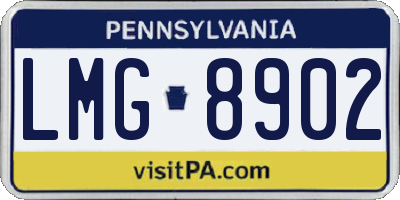 PA license plate LMG8902