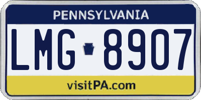 PA license plate LMG8907