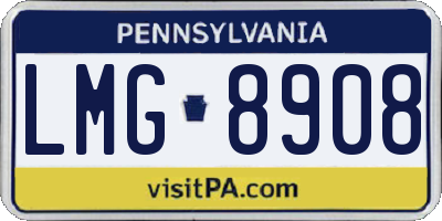 PA license plate LMG8908
