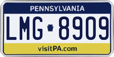 PA license plate LMG8909