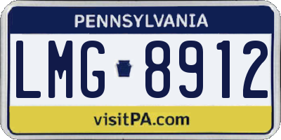 PA license plate LMG8912