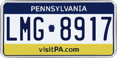 PA license plate LMG8917
