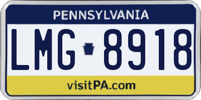 PA license plate LMG8918