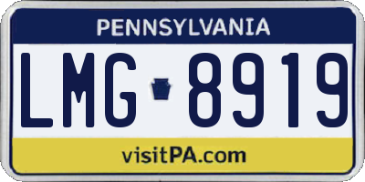 PA license plate LMG8919