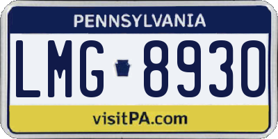 PA license plate LMG8930