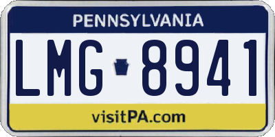 PA license plate LMG8941