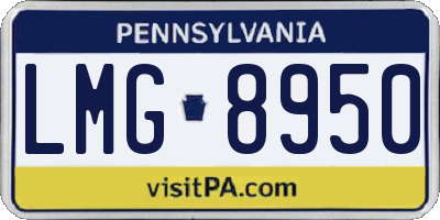 PA license plate LMG8950