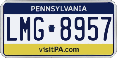 PA license plate LMG8957
