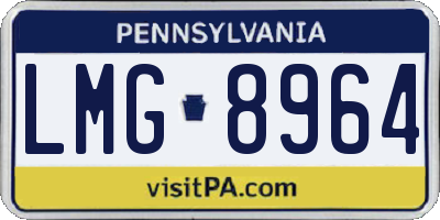 PA license plate LMG8964