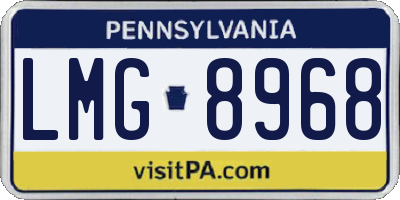 PA license plate LMG8968