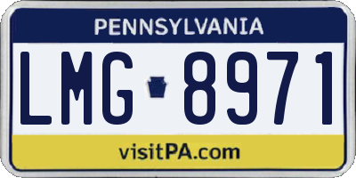 PA license plate LMG8971