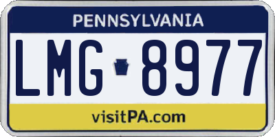 PA license plate LMG8977