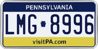 PA license plate LMG8996