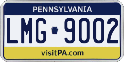 PA license plate LMG9002