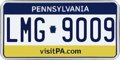 PA license plate LMG9009