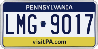 PA license plate LMG9017