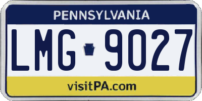 PA license plate LMG9027