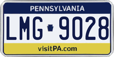PA license plate LMG9028