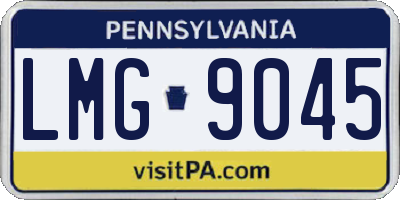 PA license plate LMG9045