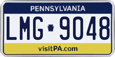 PA license plate LMG9048
