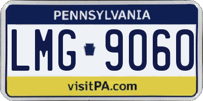 PA license plate LMG9060