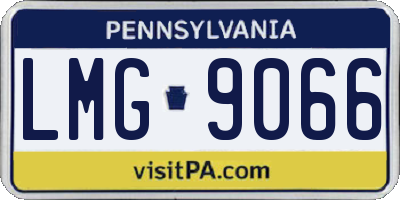 PA license plate LMG9066