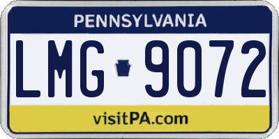 PA license plate LMG9072