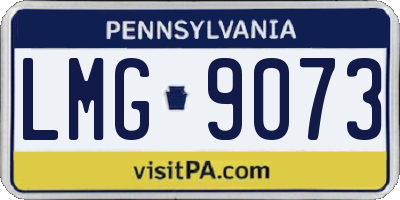 PA license plate LMG9073