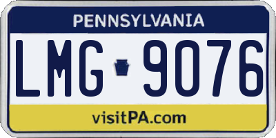 PA license plate LMG9076