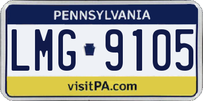 PA license plate LMG9105