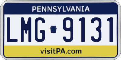 PA license plate LMG9131