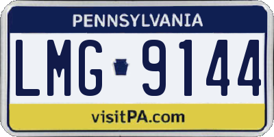 PA license plate LMG9144